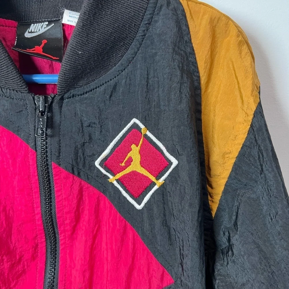 Vintage 1992 Nike Michael Air Jordan Jumpman Windbreaker Jacket Medium Kids 5-6 - Picture 5 of 8
